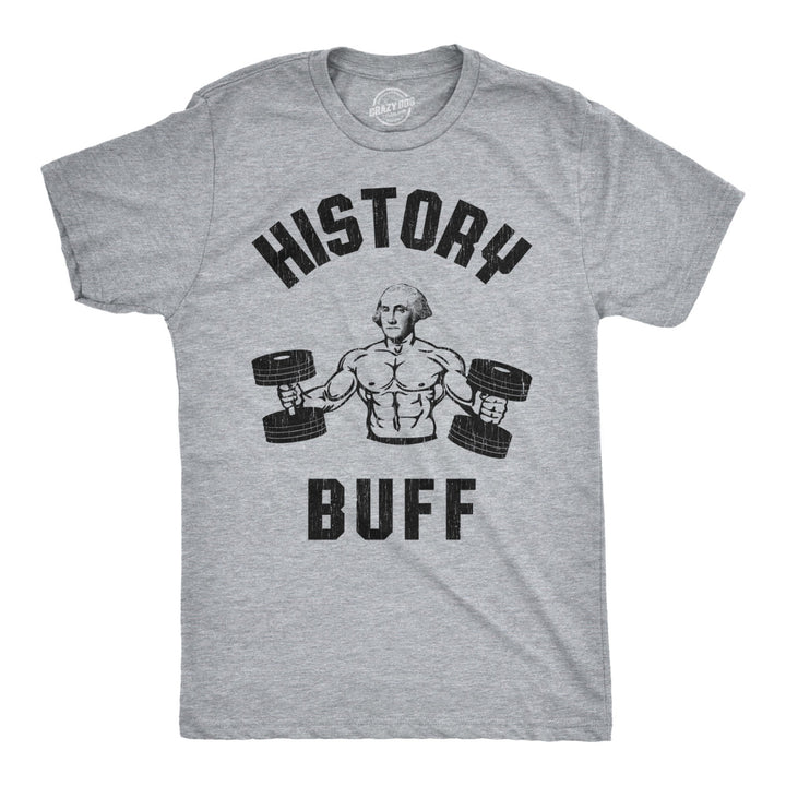 Mens History Buff Tshirt Funny George Washington 4th of July Tee Image 1