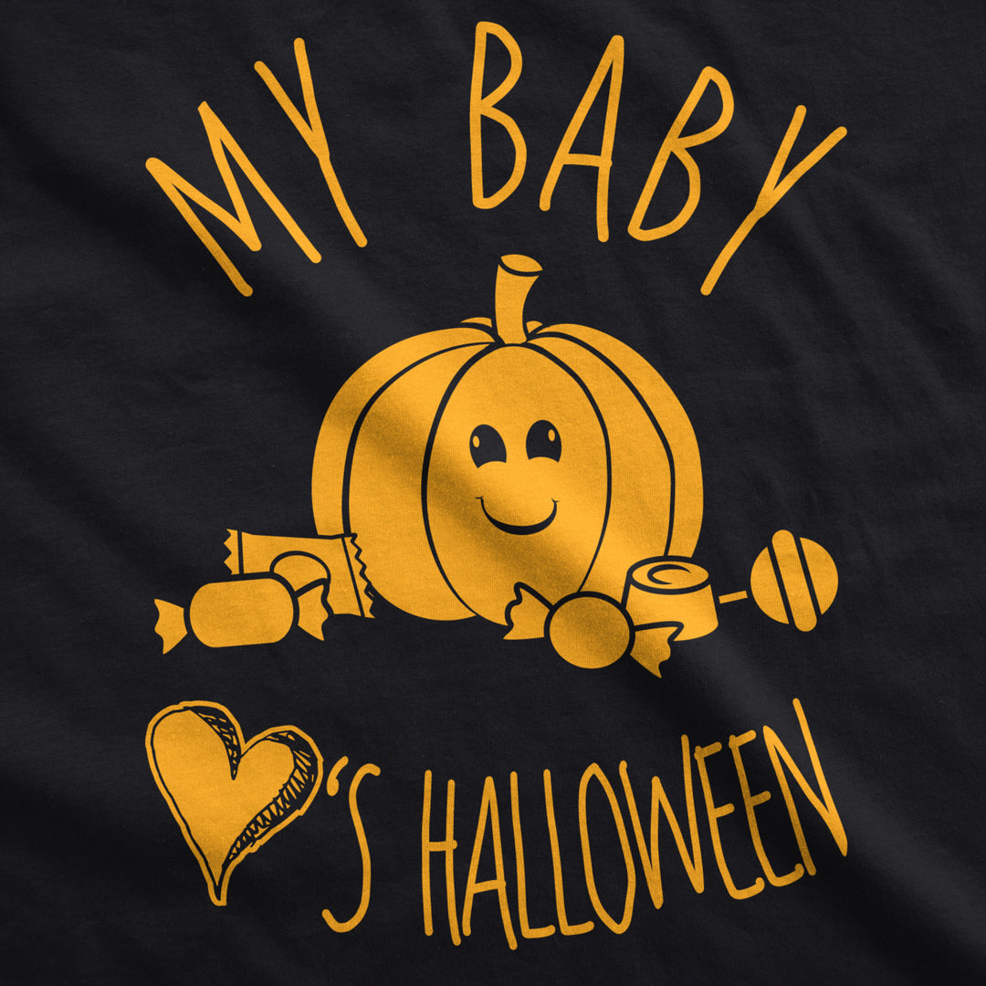 Maternity My Baby Loves Halloween Cute Pumpkin Pregnancy Halloween Tshirt Image 4