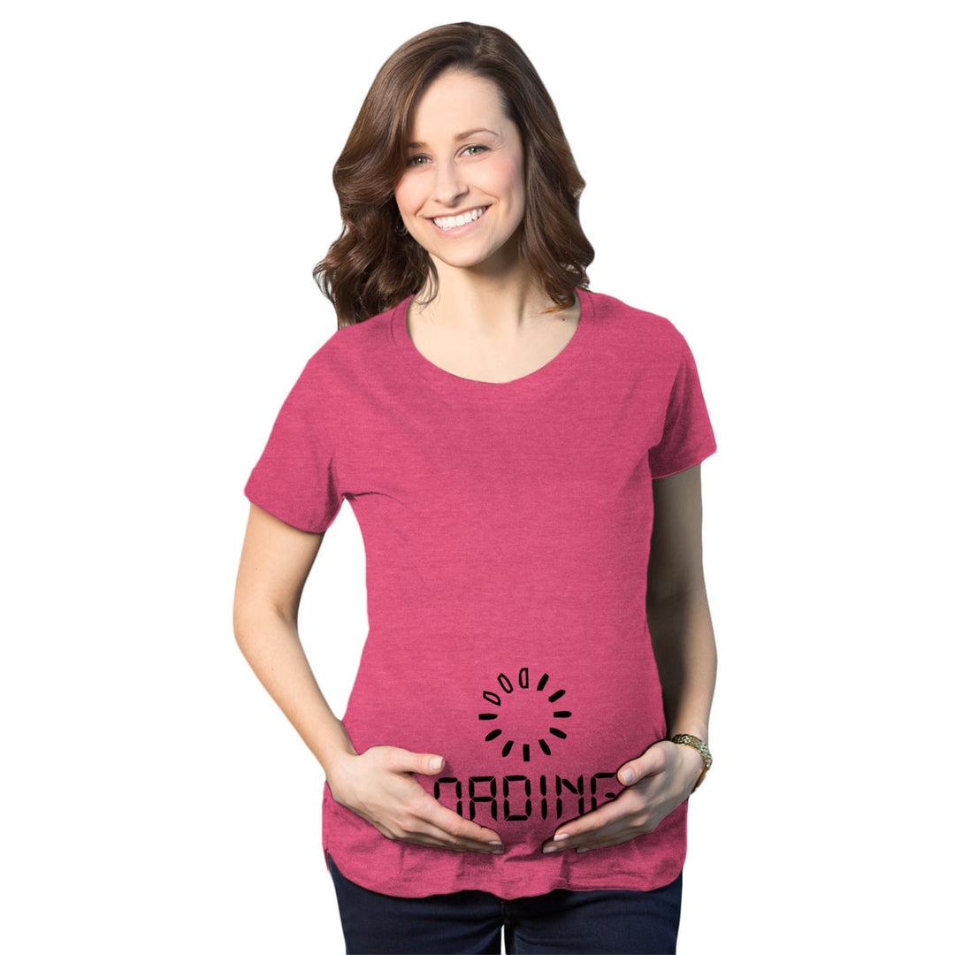 Maternity Baby Loading Shirt Humor Funny Pregnancy Shirt Cute Internet Tee Image 1