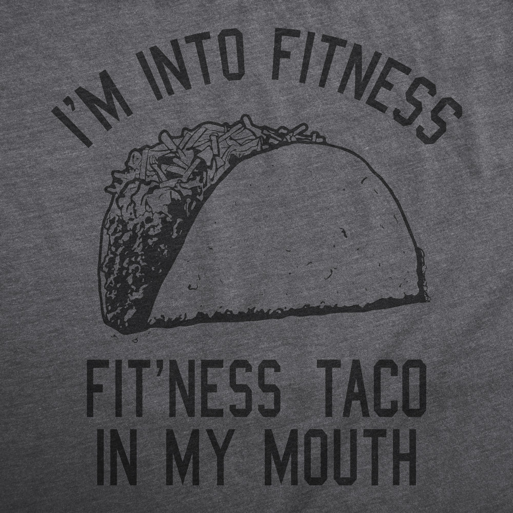 Mens Fitness Taco Funny T Shirt Humorous Gym Graphic Novelty Sarcastic Tee Guys Image 2