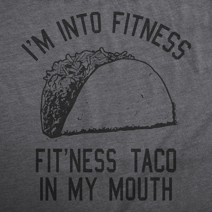 Mens Fitness Taco Funny T Shirt Humorous Gym Graphic Novelty Sarcastic Tee Guys Image 2