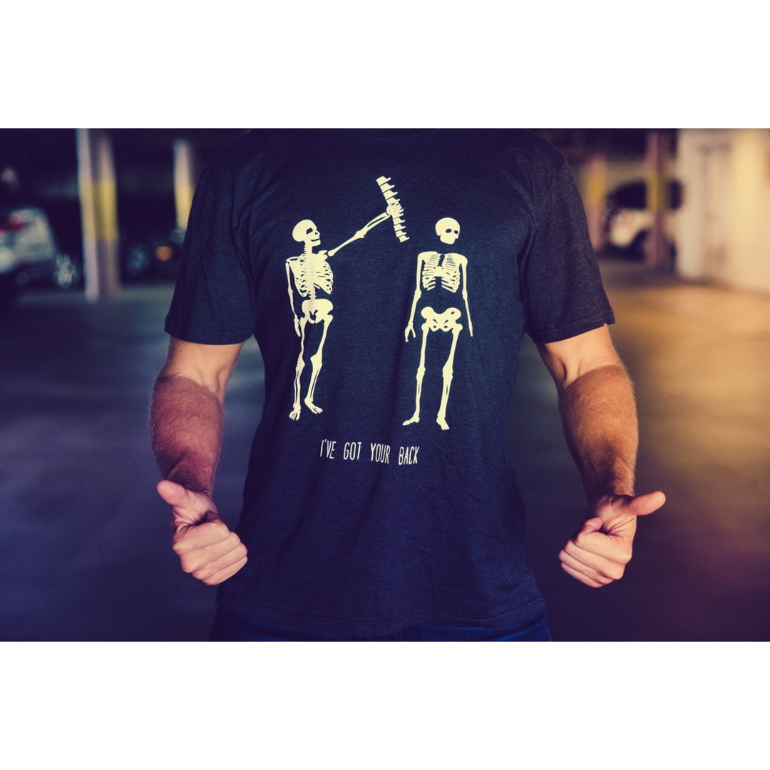 Mens Got Your Back Funny Halloween Skeleton Best Friend T shirt Image 6