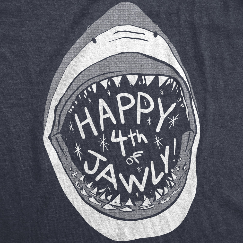 Mens Happy 4th of Jawly Tshirt Funny 4th of July Shark Independence Day Graphic Tee Image 2