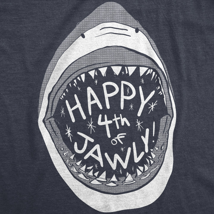 Mens Happy 4th of Jawly Tshirt Funny 4th of July Shark Independence Day Graphic Tee Image 2