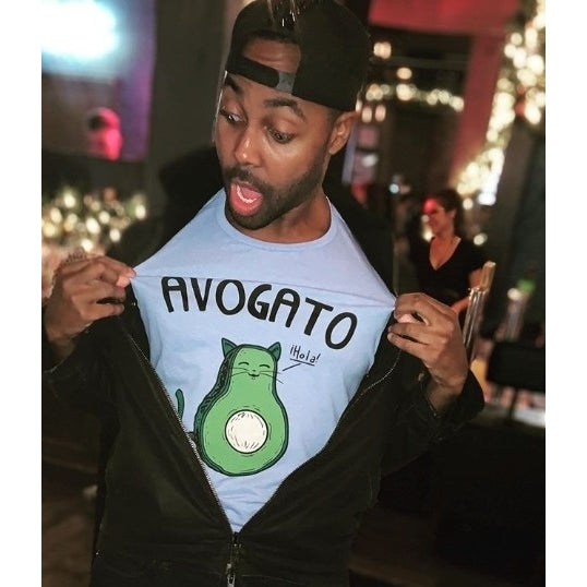 Mens Avogato Funny T shirt Avocado Cat Tee Cute Cat Face Graphic Novelty Humor Image 4