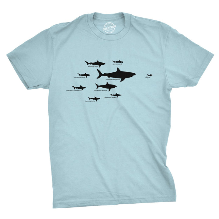 Kids Shark Hierarchy T Shirt Funny Youth Sharks Shirt I Love Sharks Tee Image 1