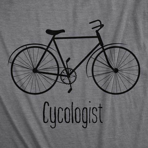 Womens Cycologist Funny Psychology Biking Cyclist Gift for Biker Graphic Sarcasm Image 2