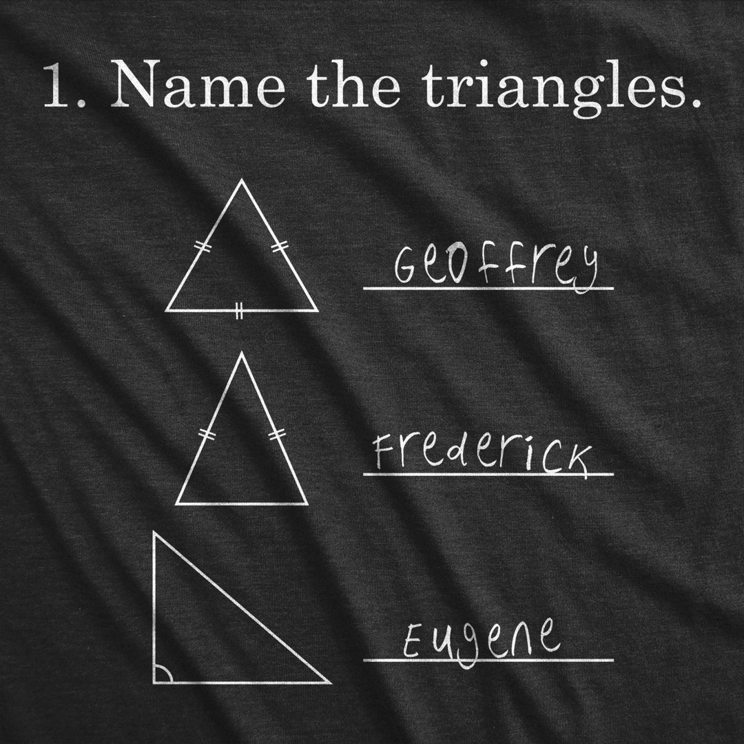 Mens Name The Triangles Funny Math T Shirt Sarcasm Novelty I Love Math Graphic Image 2