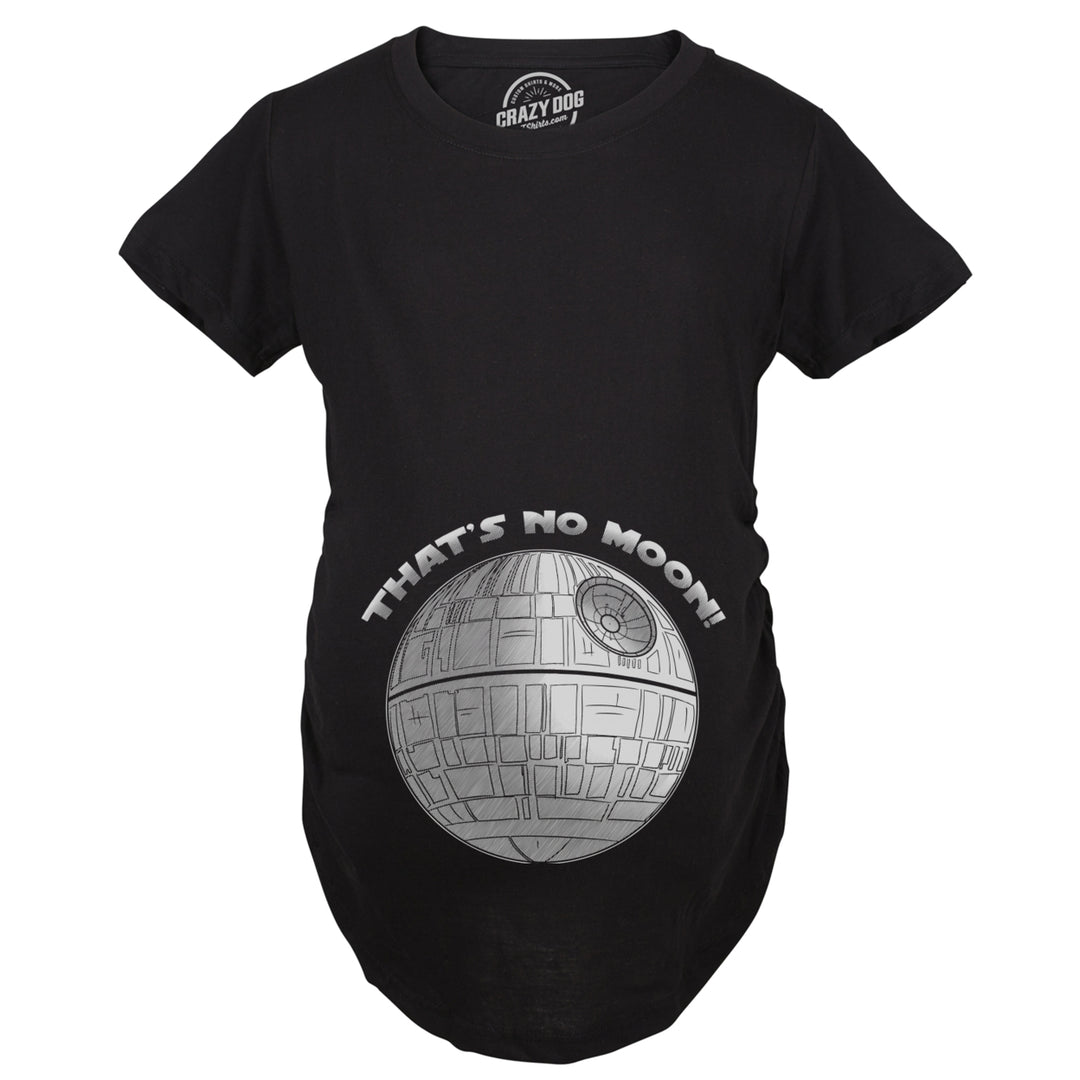 Maternity Thats No Moon Cute T Shirt Funny Pregnancy Announcement Baby Bump Tee Image 4