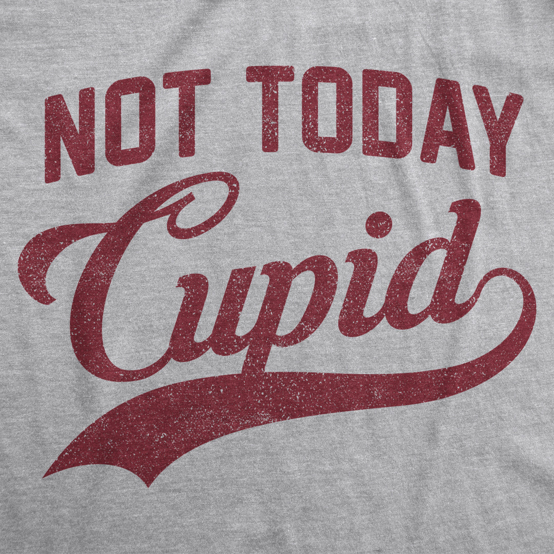 Womens Not Today Cupid Tshirt Funny Valentines Day Tee Image 2