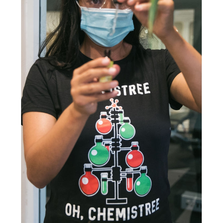 Womens Chemistree T shirt Funny Sarcastic Teacher Christmas Tee Nerdy Graphic Image 4