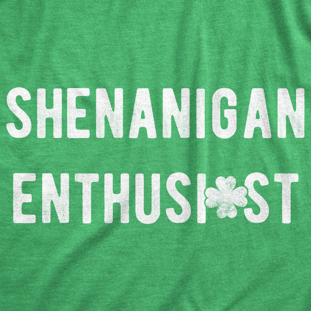 Womens Shenanigan Enthusiast Tshirt Funny St Patricks Day Party Novelty Tee Image 2