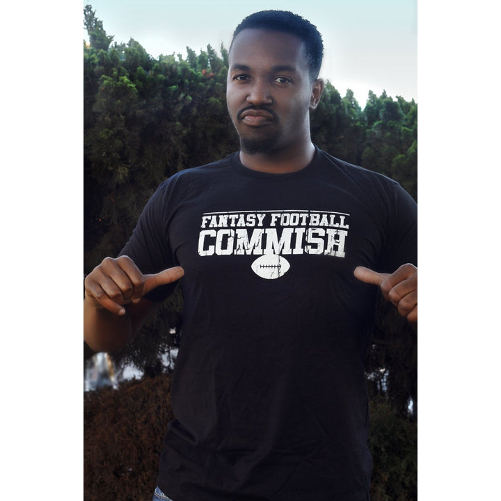 Mens Fantasy Football Commish T Shirt Funny Game day Graphic Cool Image 4