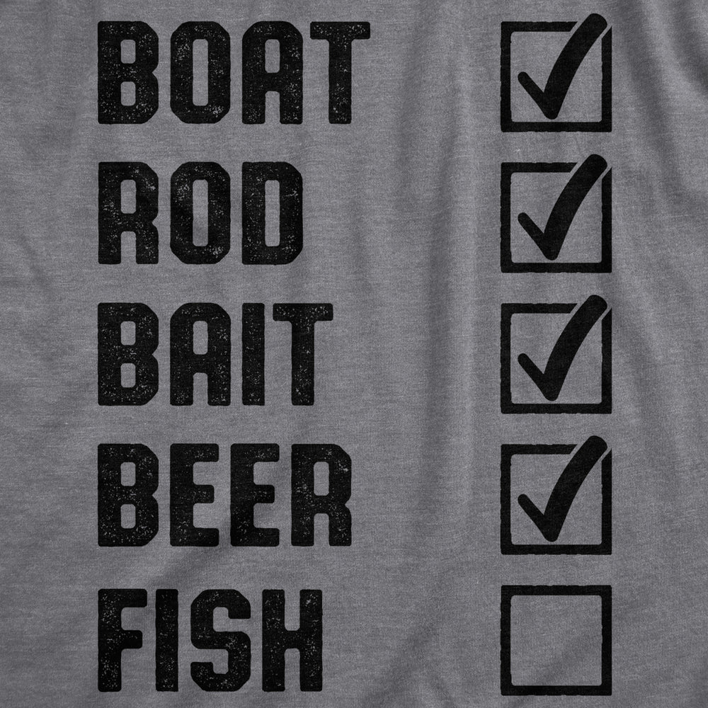 Mens Fishing List Tshirt Funny Novelty Summer Fathers Day Fisherman Tee Image 2