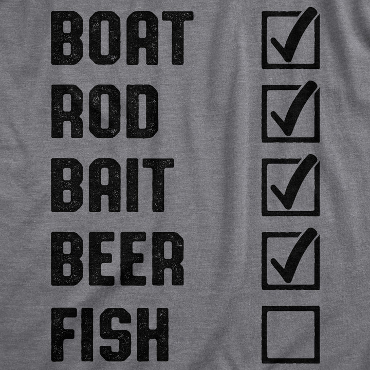 Mens Fishing List Tshirt Funny Novelty Summer Fathers Day Fisherman Tee Image 2