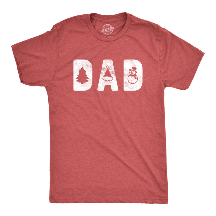 Mens Dad Christmas Tshirt Funny Xmas Holiday Party Tee For Father Graphic Image 1