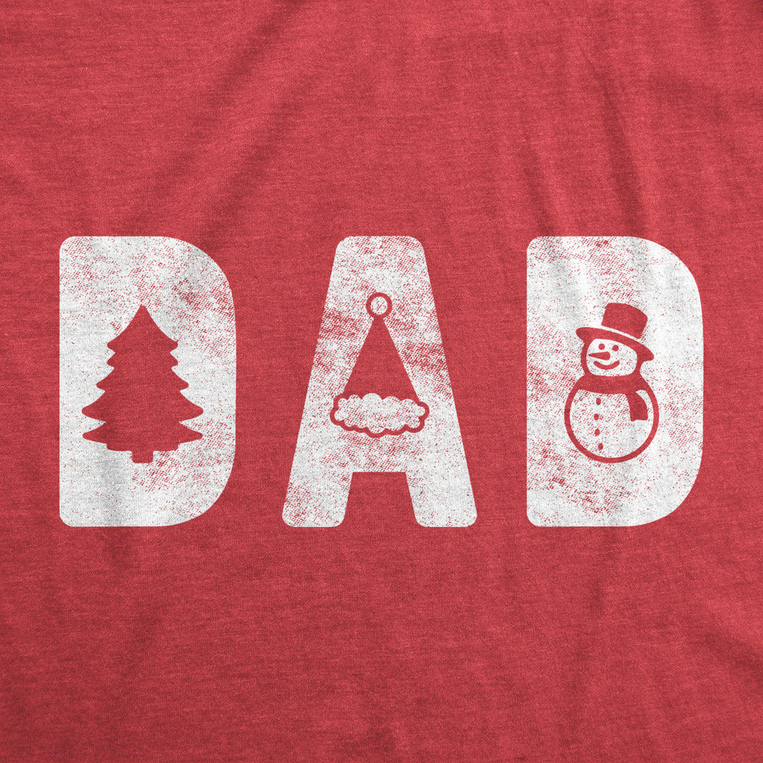 Mens Dad Christmas Tshirt Funny Xmas Holiday Party Tee For Father Graphic Image 2