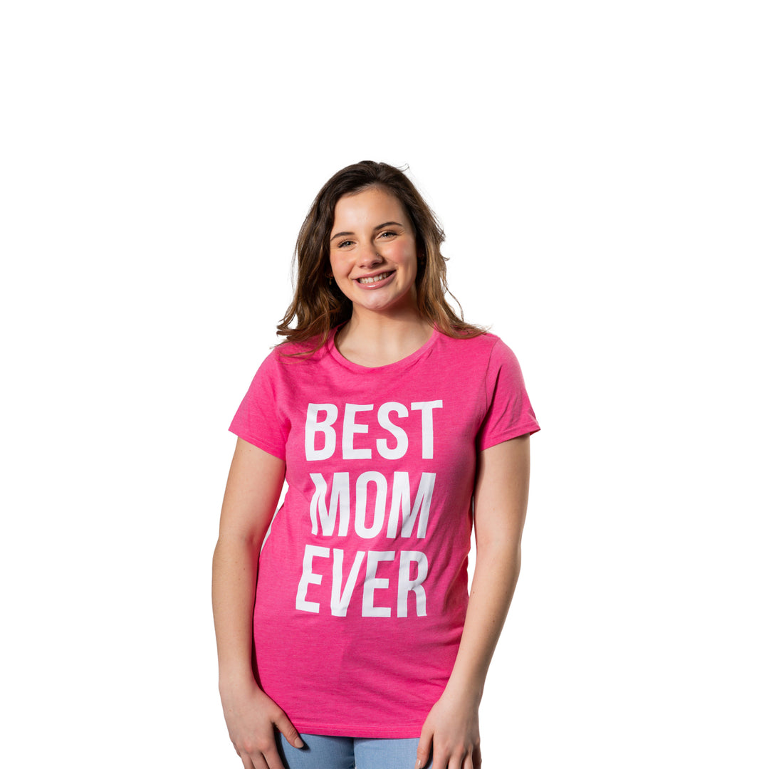 Womens Best Mom Ever T shirt Funny Mama Gift Mothers Day Cute Life Saying Tees Image 4