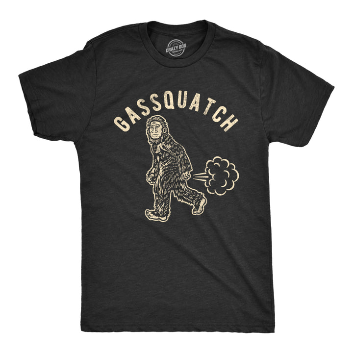 Mens Gassquatch Tshirt Funny f**t Sasquatch Bigfoot Sarcastic Graphic Tee Image 1