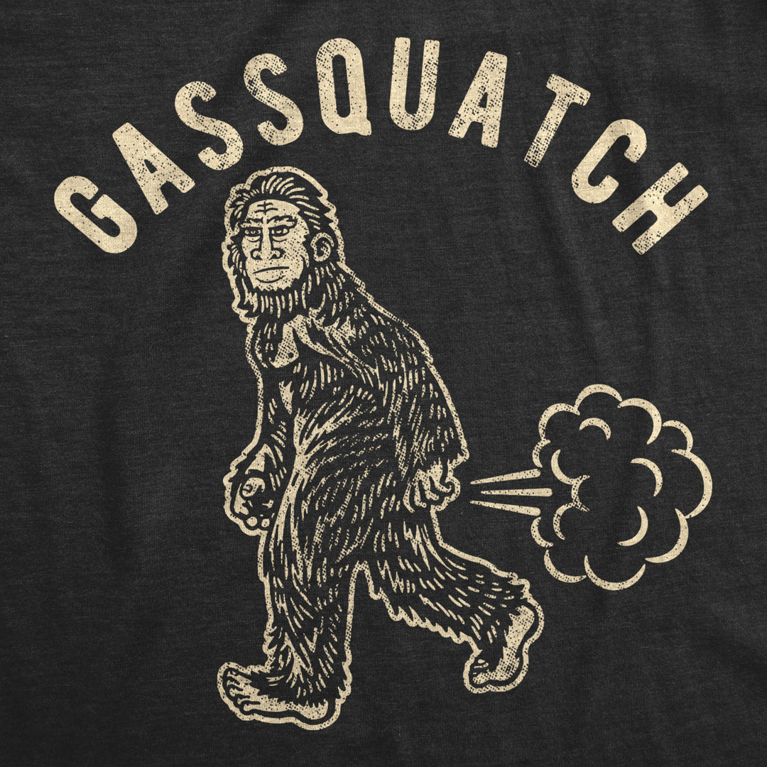 Mens Gassquatch Tshirt Funny f**t Sasquatch Bigfoot Sarcastic Graphic Tee Image 2