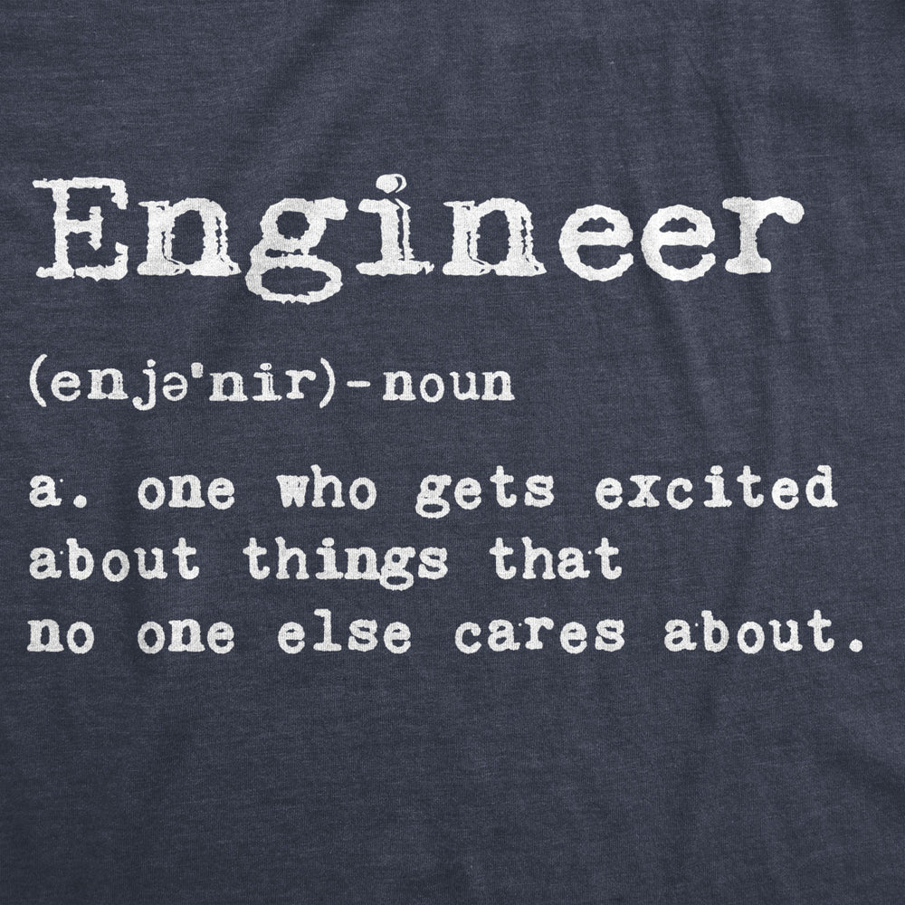Mens Engineer Definition Tshirt Funny Sarcastic Science Tee Image 2