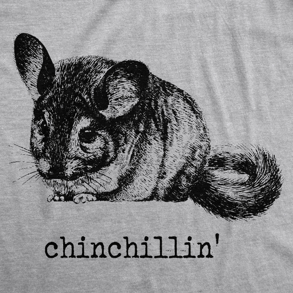 Womens Chinchillin T shirt Funny Chinchilla Animal Lover Graphic Vintage Cool Image 2