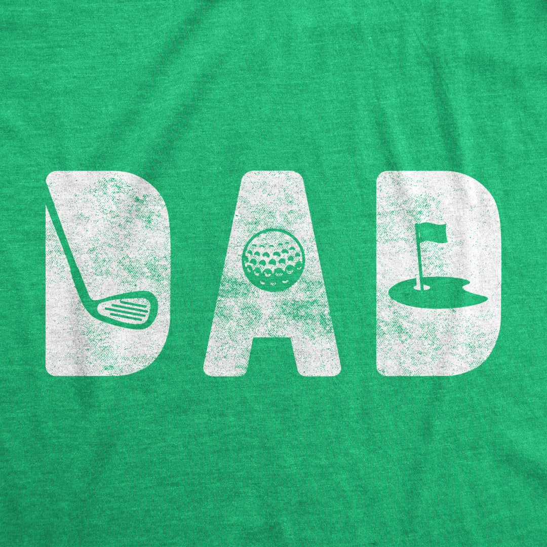 Mens Dad Golf Tshirt Funny Fathers Day Outdoor Sports Graphic Tee Image 2