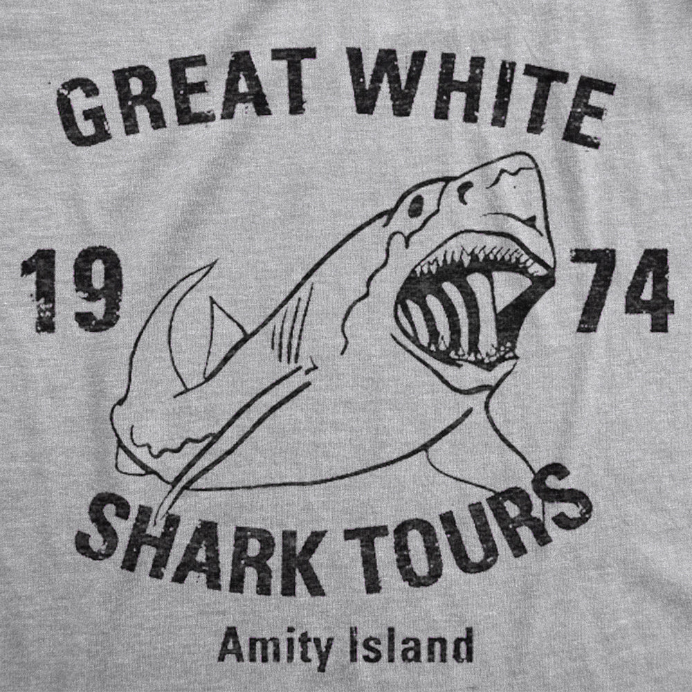 Great White Shark Tours T-Shirt Vintage Movie Boating Shirts Fishing Tees Image 2