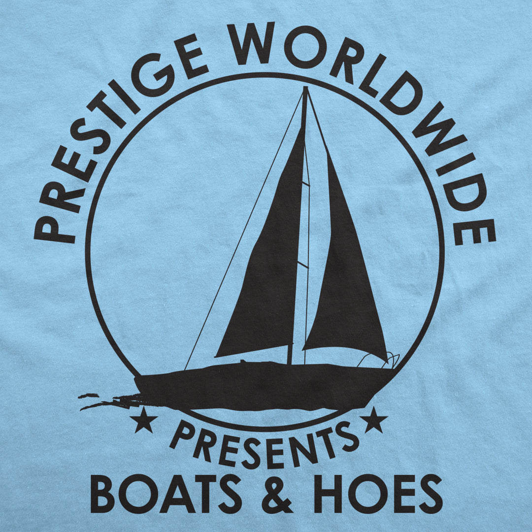 Mens Prestige Worldwide T shirt Funny Cool Boats And Hoes Graphic Humor Tee Image 2