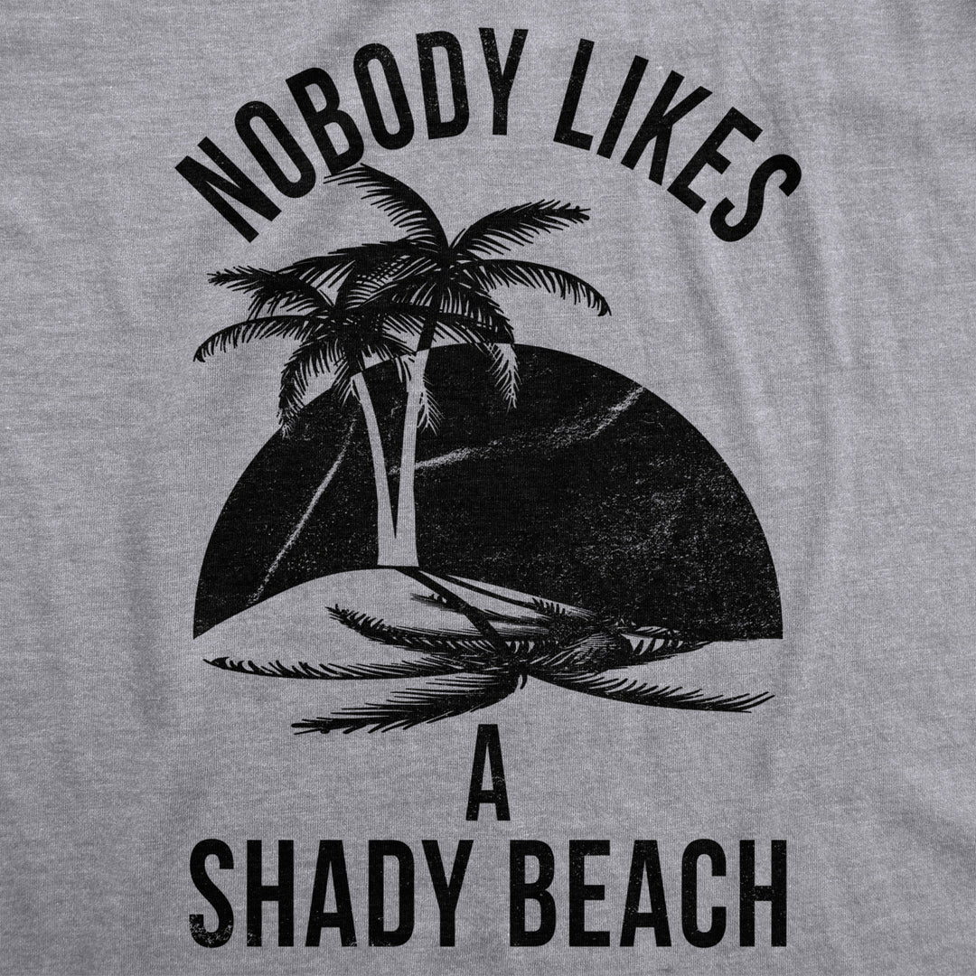 Mens Shady Beach Funny Shirts Vacation Funny Vintage Novelty Hilarious T shirt Image 2