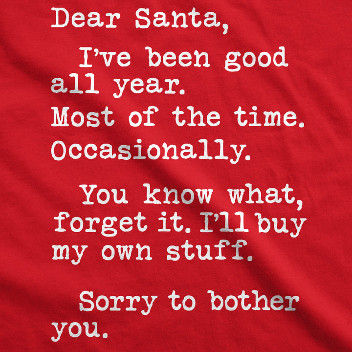 Womens Dear Santa Ill Buy My Own Stuff Tshirt Funny Christmas Present Tee For Ladies Image 2