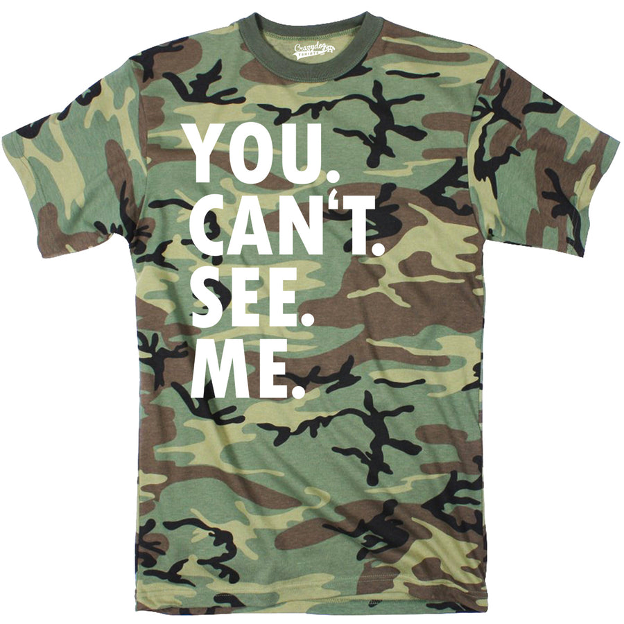 Mens You Cant See Me T shirt Funny Hunting Camouflage Sarcastic Adult Humor Tee Image 1
