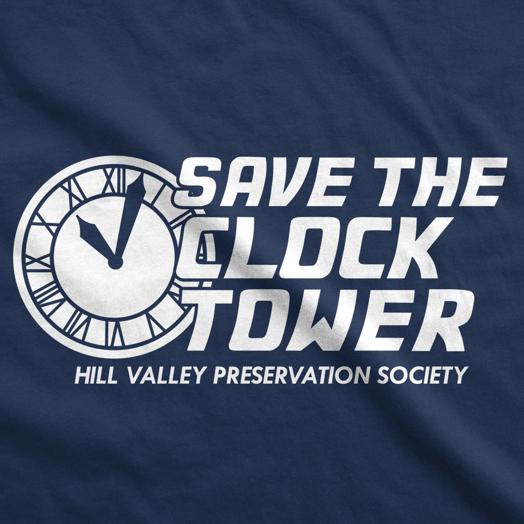 Save The Clock Tower T Shirt Funny Vintage Graphic 80s 90s Tee Cool Saying Image 2