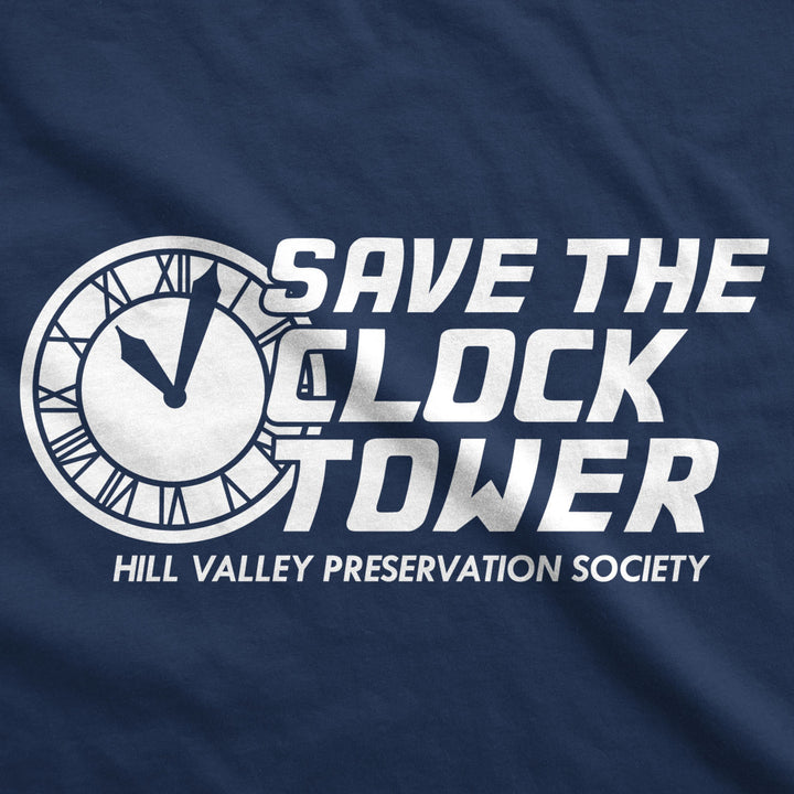 Save The Clock Tower T Shirt Funny Vintage Graphic 80s 90s Tee Cool Saying Image 2