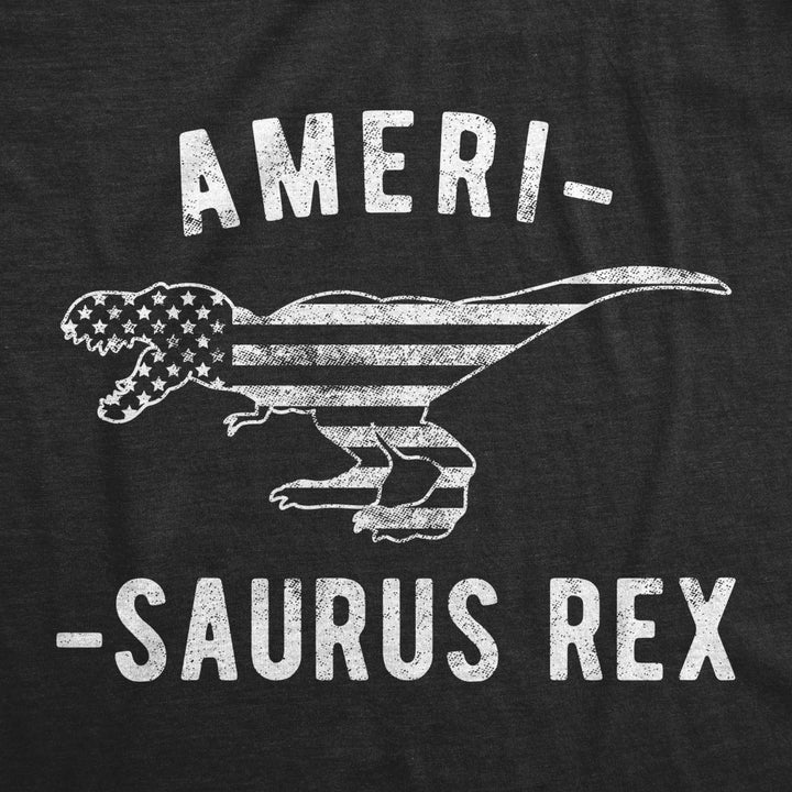 Mens Amerisaurus Rex Tshirt Funny 4th Of July T-Rex America Graphic Novelty Tee Image 2