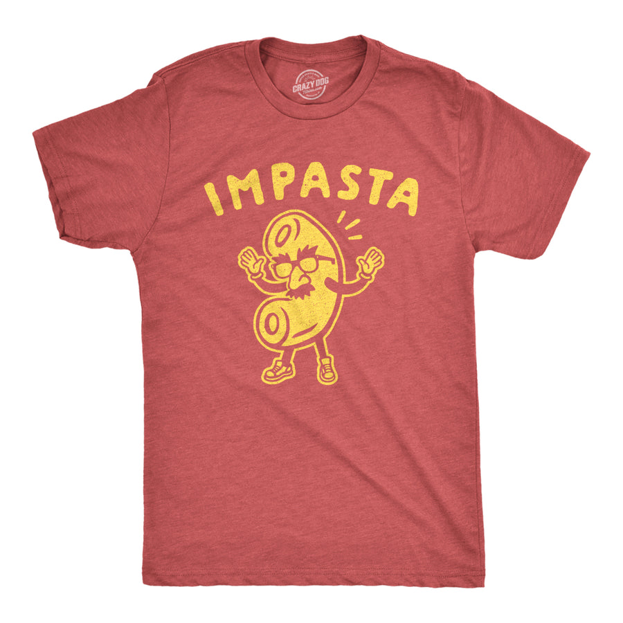 Mens Impasta Tshirt Funny Noodle Disguise Graphic Novelty Tee Image 1