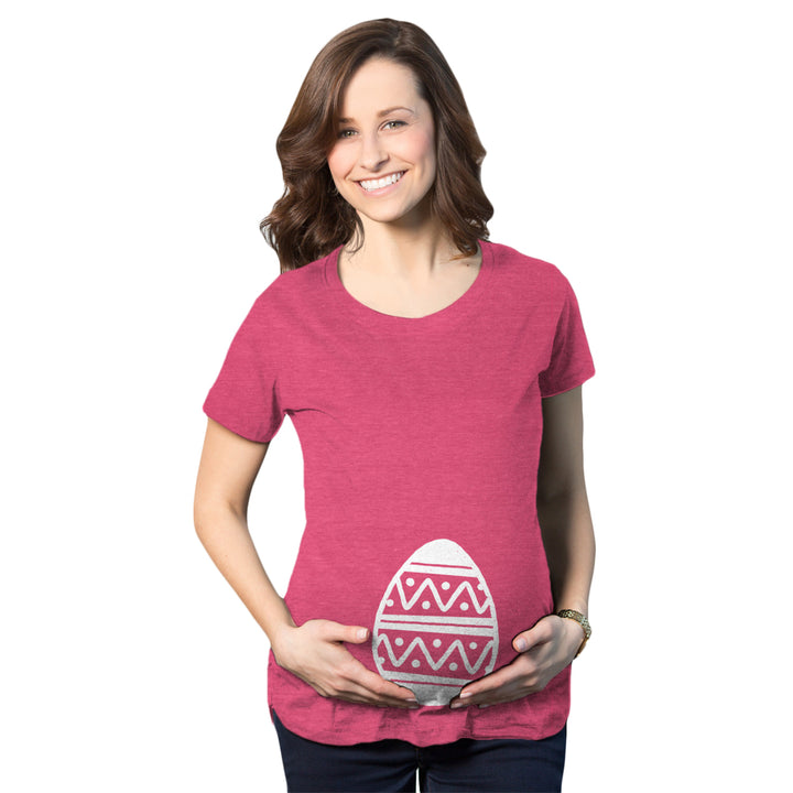 Maternity Easter Egg Baby Bump T Shirt Its A Girl Pregnancy Announcement Tee Image 1