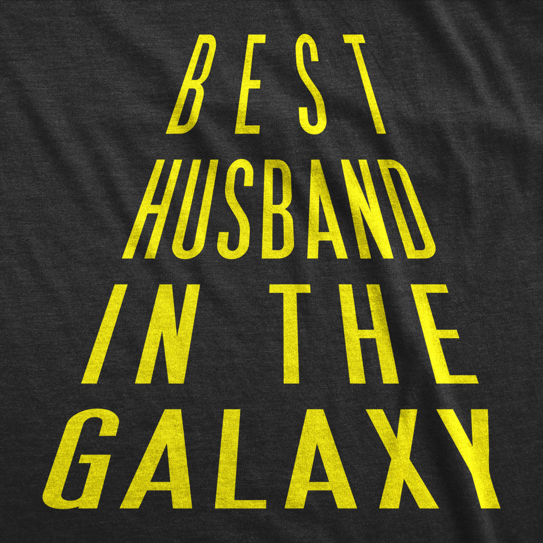 Mens Best Husband In The Galaxy Funny Nerdy Love Valentines Day T shirt Image 2