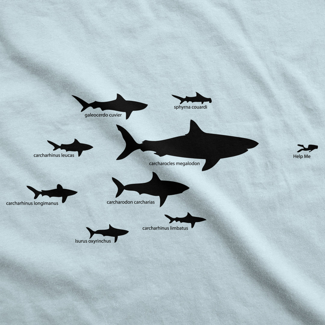 Mens Shark Hierarchy Chart T Shirt Funny Science Ocean Tee For Guys Image 2