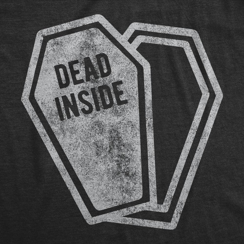 Mens Dead Inside Tshirt Funny Halloween Costume Party Coffin Graphic Novelty Tee Image 2