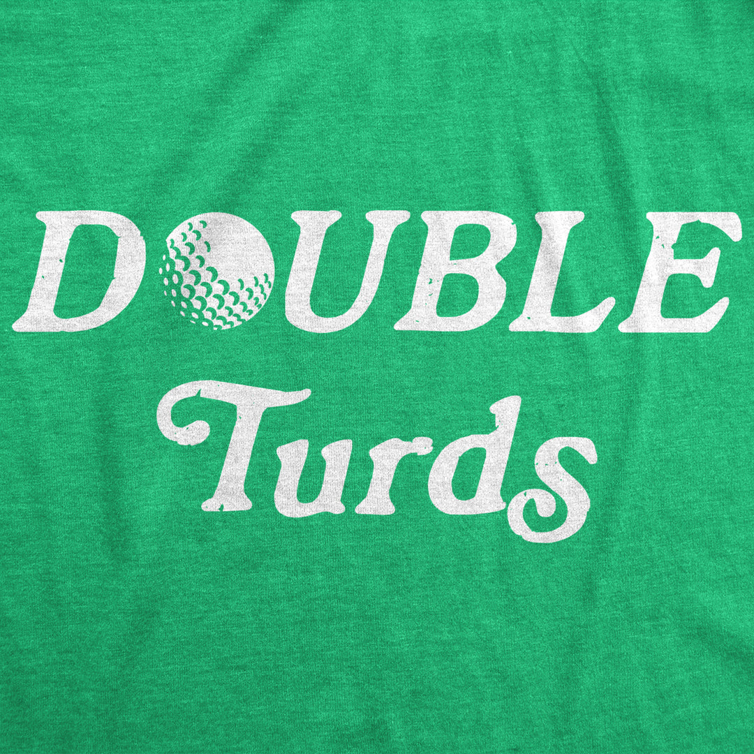 Mens Double Turds Tshirt Funny Movie Quote Golf Novelty Tee Image 2