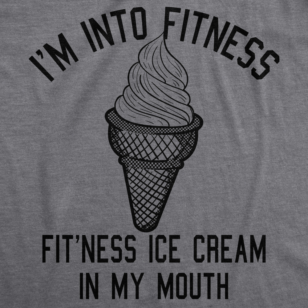 Mens Fitness Ice Cream In My Mouth Tshirt Funny Sweets Workout Desert Tee Image 2