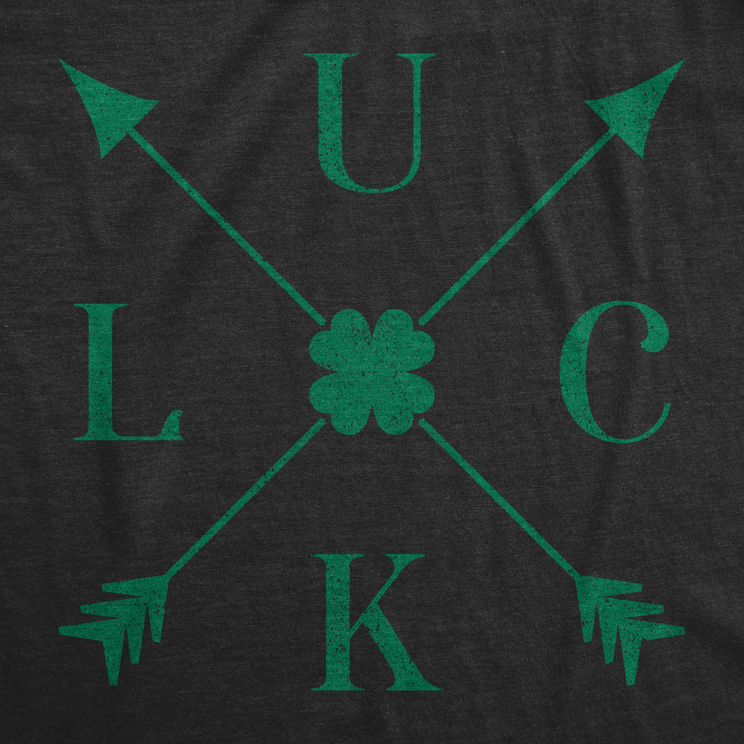 Womens Luck Arrows T Shirt Cute Shamrock Saint Patricks Day Patty Outfit Irish Image 2