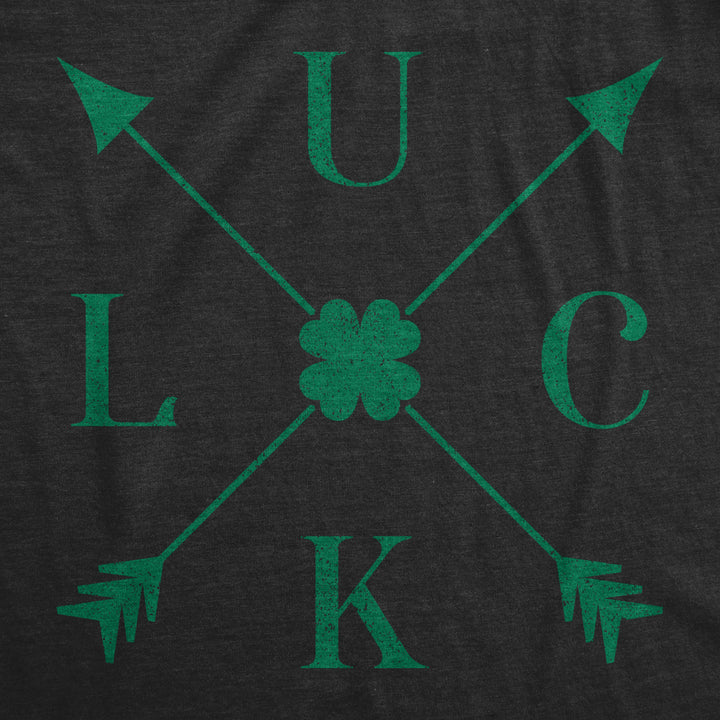 Womens Luck Arrows T Shirt Cute Shamrock Saint Patricks Day Patty Outfit Irish Image 2