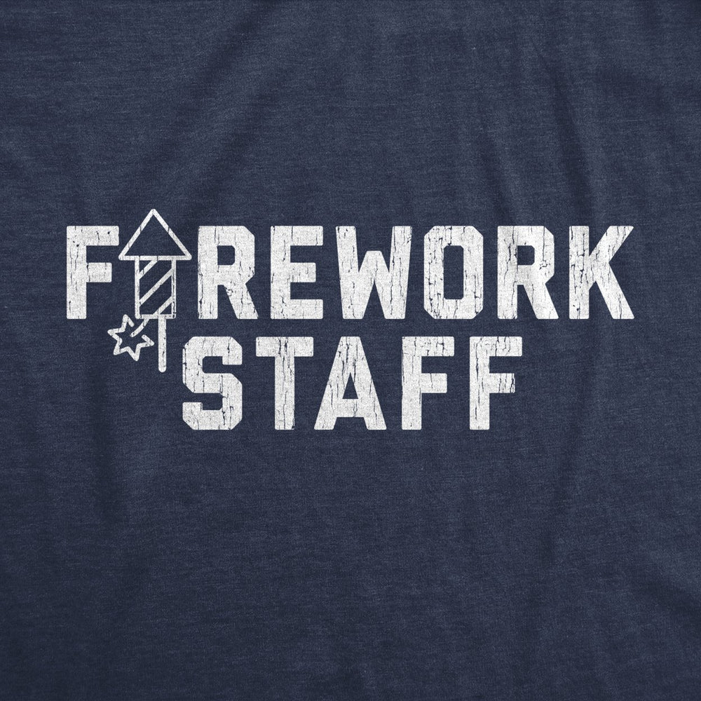 Womens Firework Staff Tshirt Funny 4th Of July Independence Day Graphic Tee Image 2