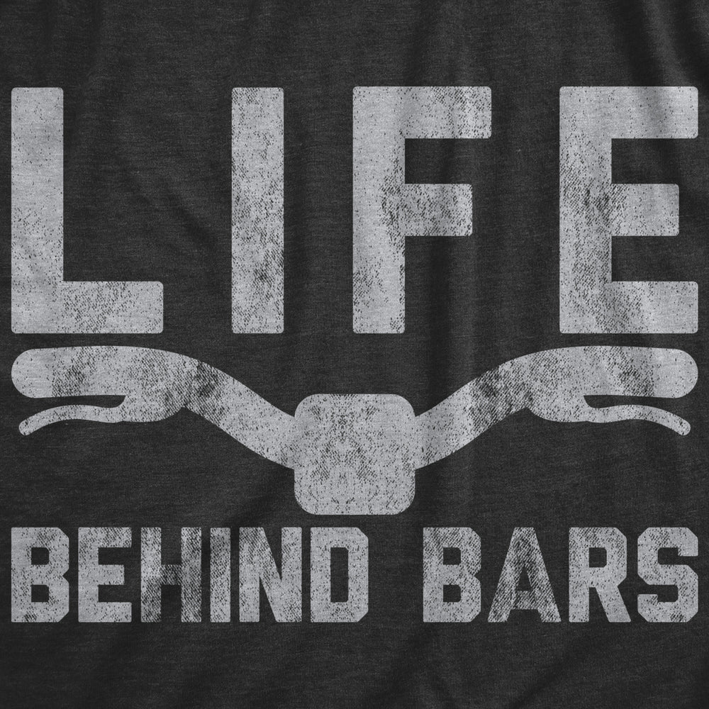 Mens Life Behind Bars T shirt Funny Cycling Bike Graphic Cycologist Novelty Tee Image 2