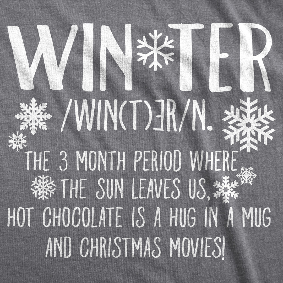 Womens Winter Definition Funny Christmas English T shirt for Ladies Image 2