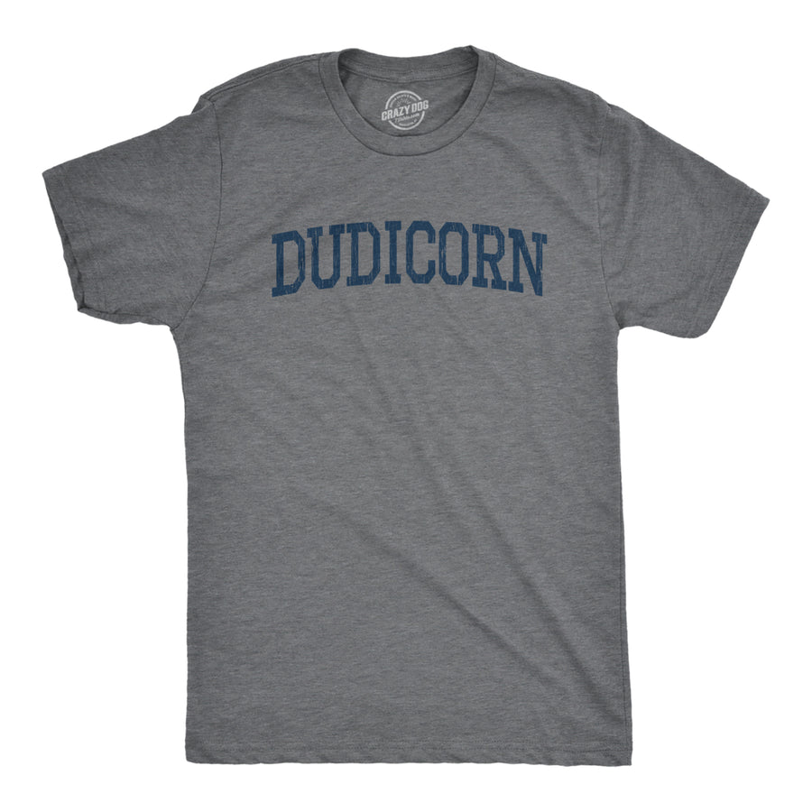 Mens Dudicorn Tshirt Funny Dude Unicorn Mythical Horse Hilarious Graphic Novelty Tee Image 1