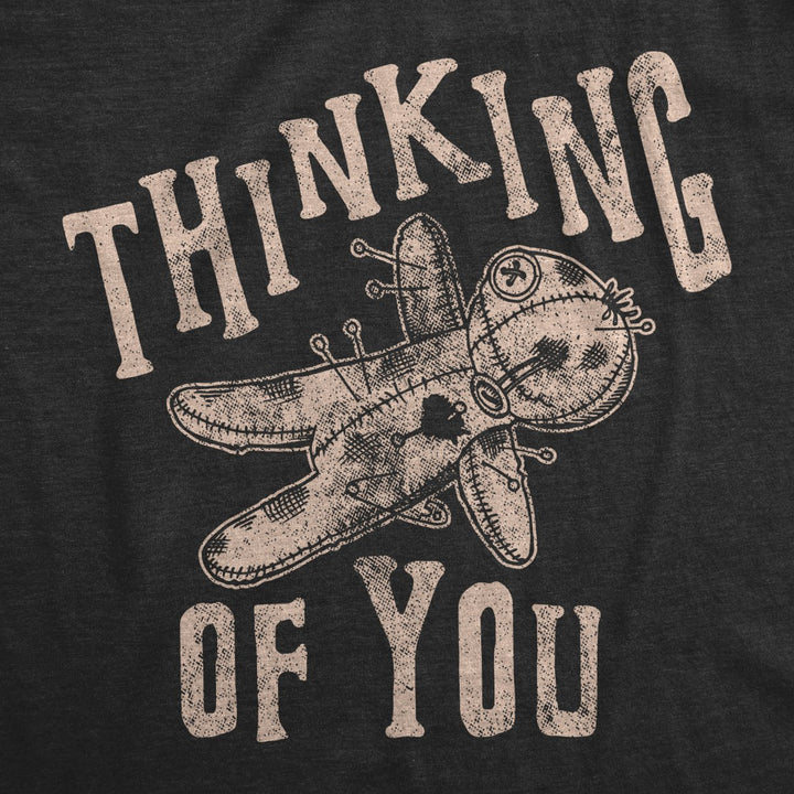 Mens Thinking Of You Tshirt Funny Voodoo Doll Graphic Novelty Tee Image 2