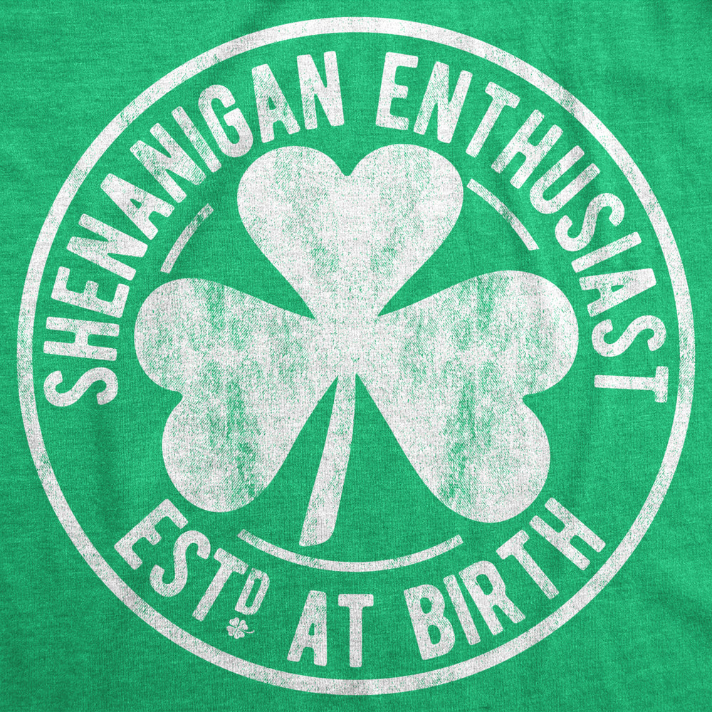 Mens Shenanigan Enthusiast T Shirt Funny Saint Patricks Day St Patty Irish Tee Image 2